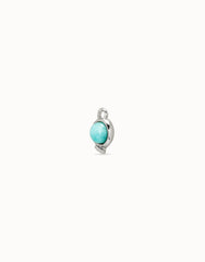 Circle-Shaped Piercing Charm With Amazonite - Silver