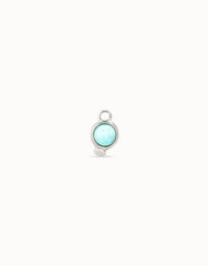 Circle-Shaped Piercing Charm With Amazonite - Silver