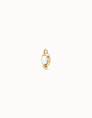 Nailed Circle-Shaped Piercing Charm With A Pearl - gold