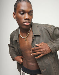 Sterling Silver Plated Ball Necklace With Clasp And Lock In Gold