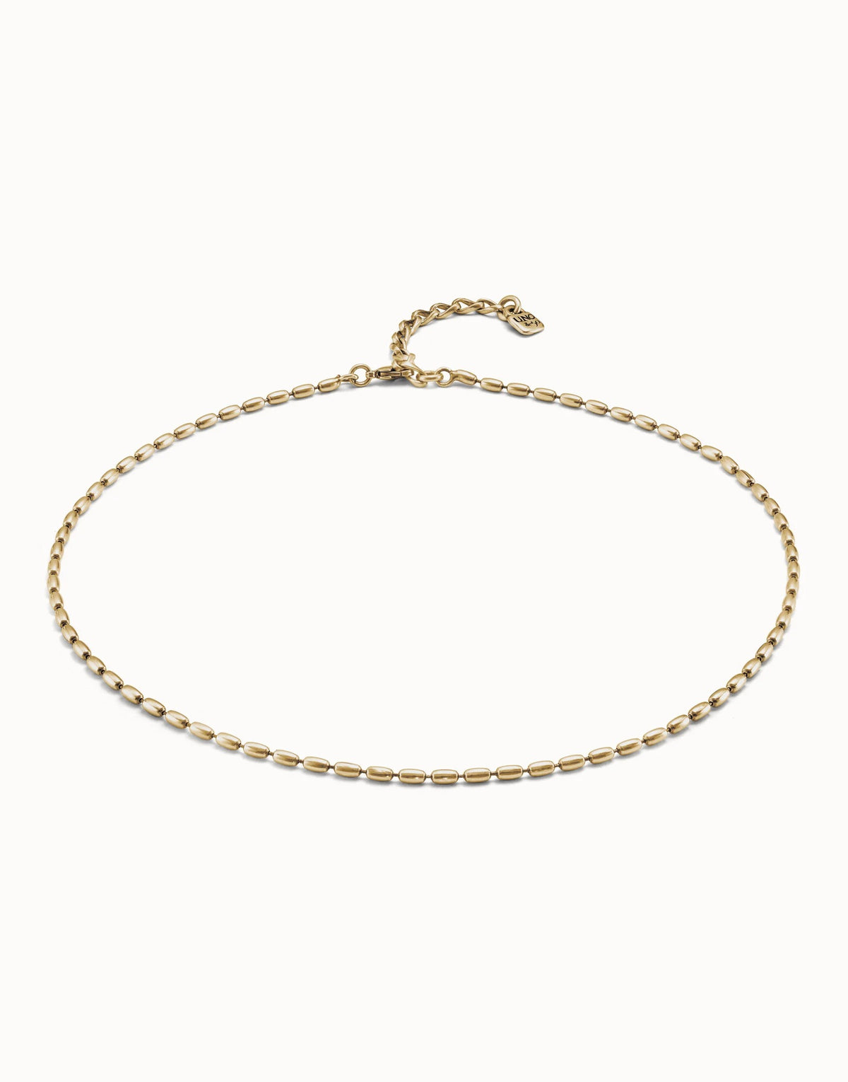 Chain With Fine Oval Links And Clasp - Gold