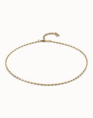 Chain With Fine Oval Links And Clasp - Gold