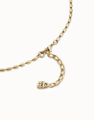 Chain With Fine Oval Links And Clasp - Gold
