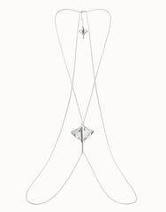 Body Chain Pendant With Stingray - Silver