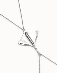Body Chain Pendant With Stingray - Silver