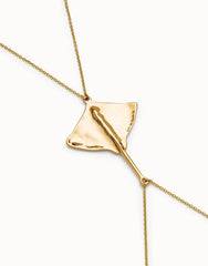 Body Chain Pendant With Stingray - Gold