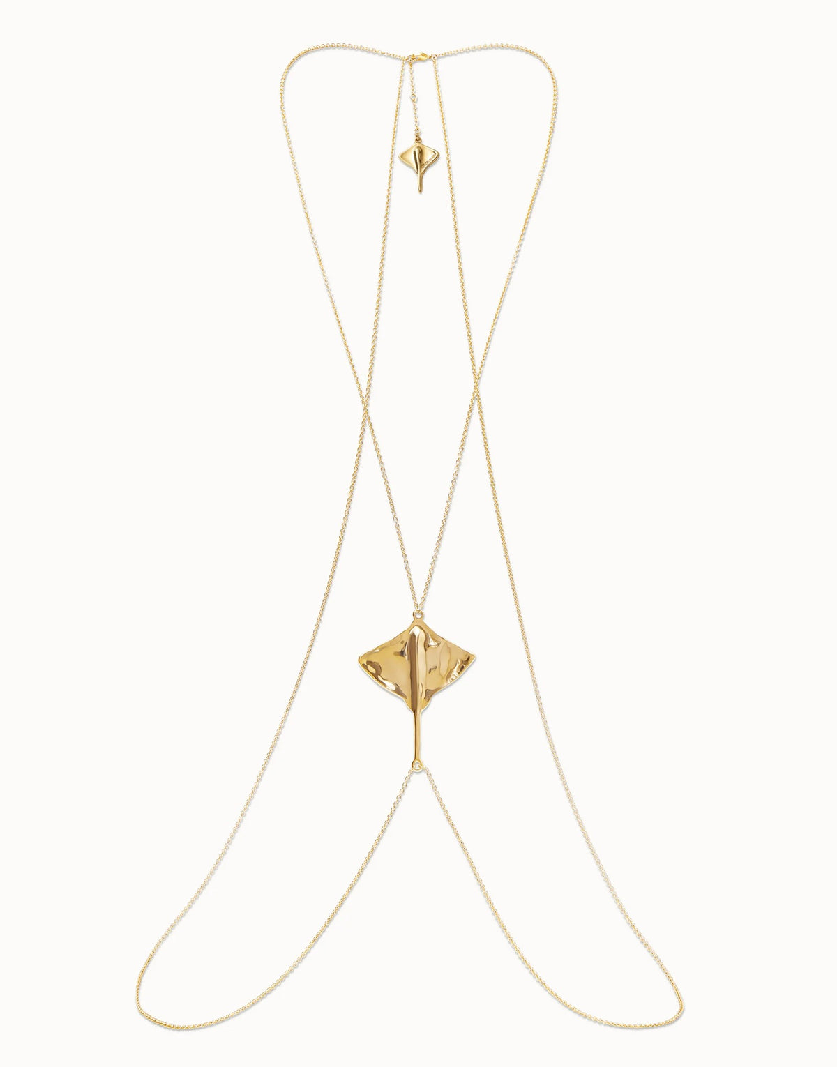 Body Chain Pendant With Stingray - Gold
