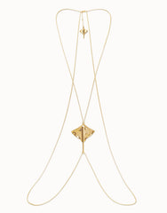 Body Chain Pendant With Stingray - Gold