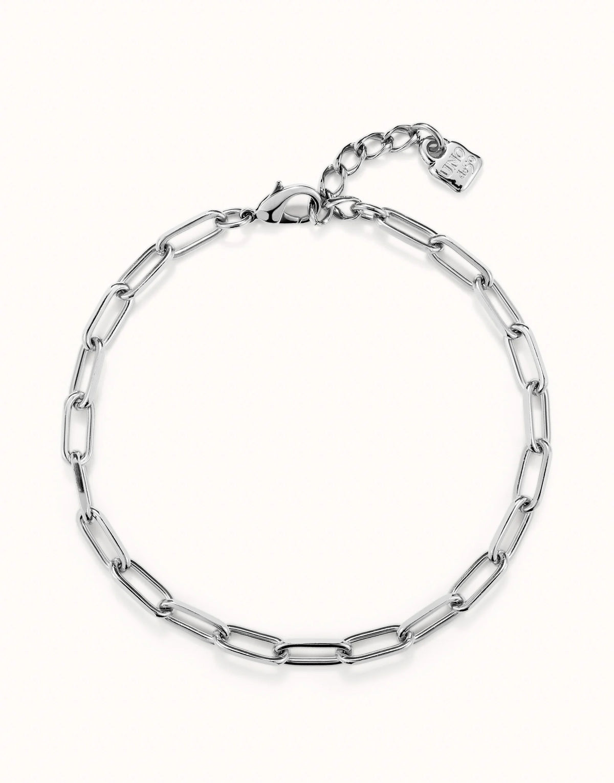 Short Oval Link Chain Necklace - Silver
