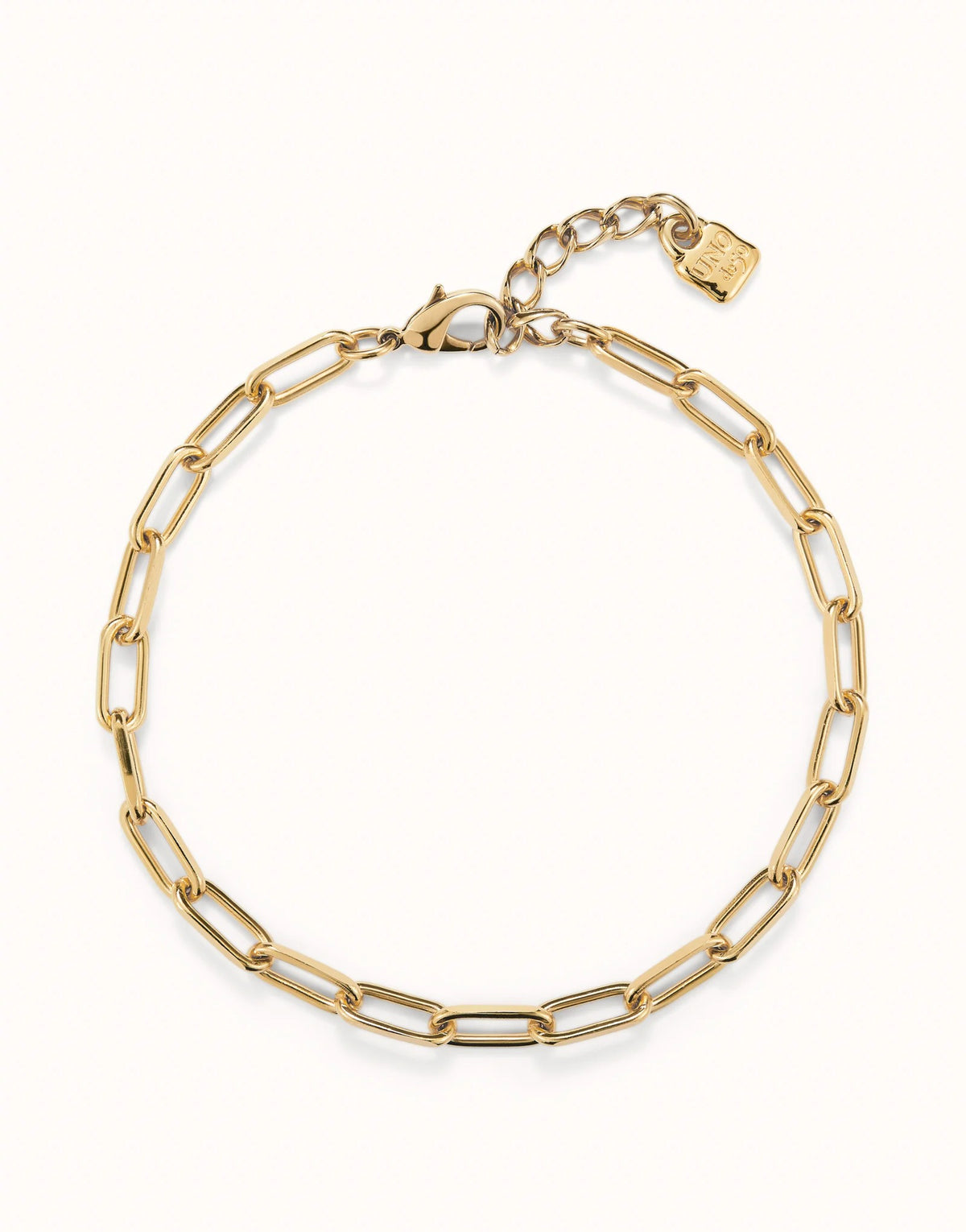 Short Oval Link Chain Necklace - Gold
