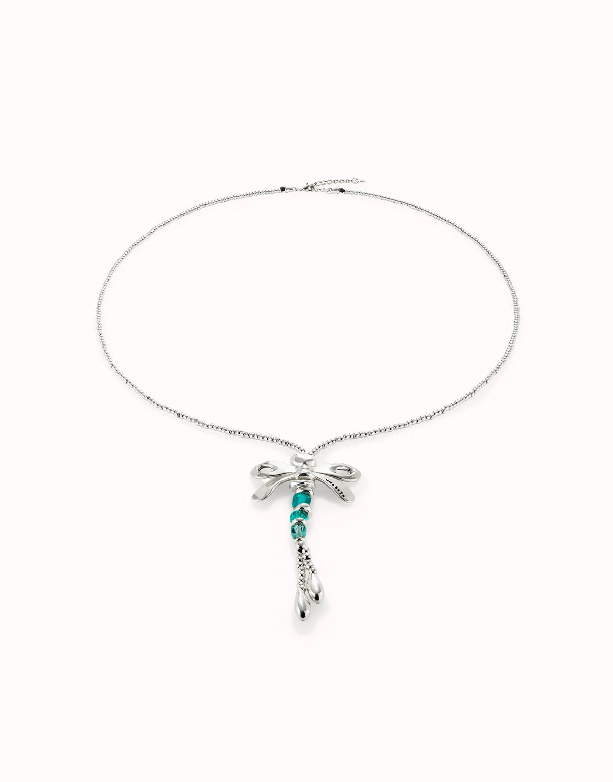Long Pendant Necklace With A Dragonfly