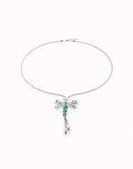 Long Pendant Necklace With A Dragonfly
