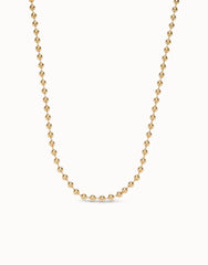 Long Beaded Chain Charm Necklace - Gold