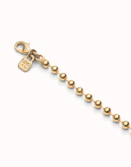 Long Beaded Chain Charm Necklace - Gold