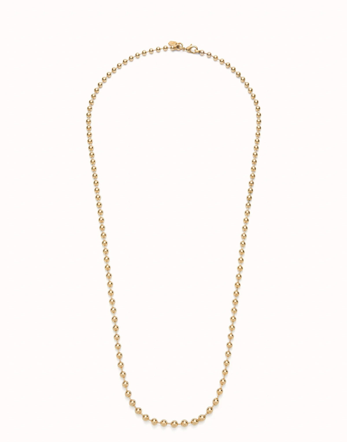 Long Beaded Chain Charm Necklace - Gold