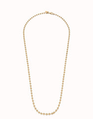 Long Beaded Chain Charm Necklace - Gold