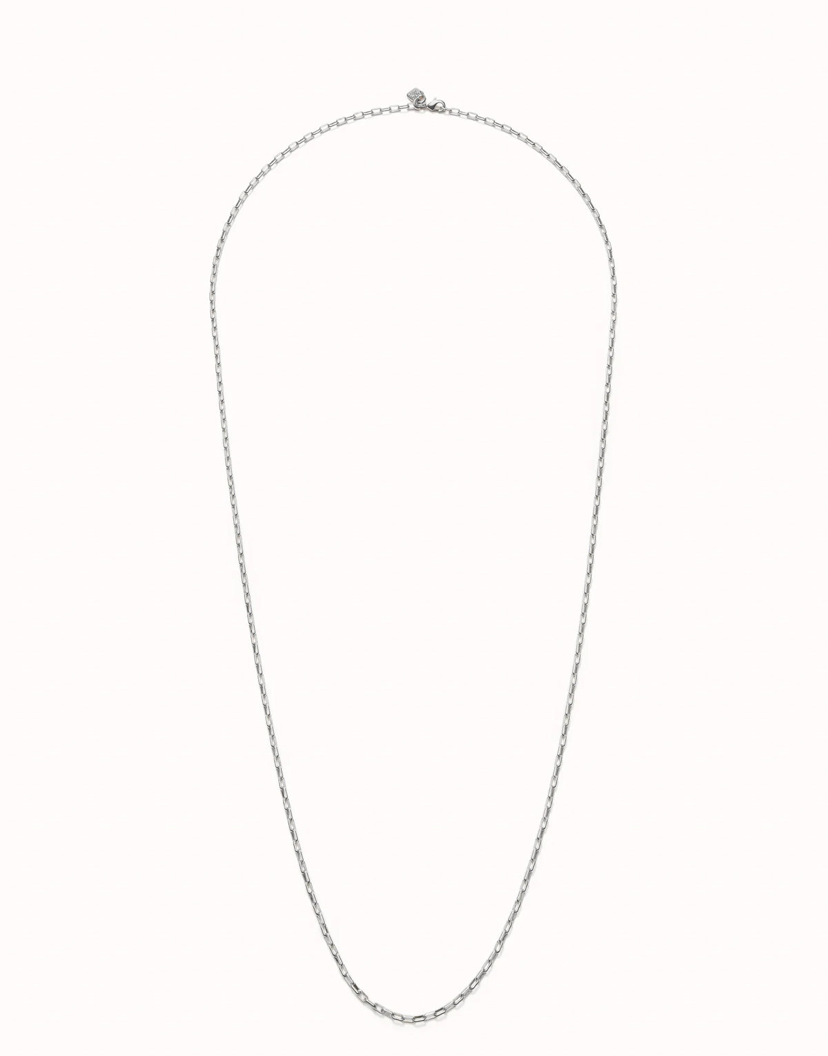Long Link Chain Necklace - Silver