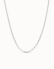 Long Link Chain Necklace - Silver