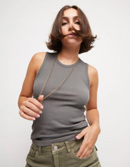 Long Link Chain Necklace - Gold