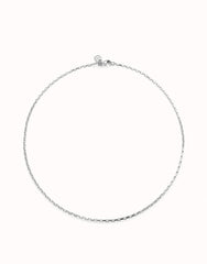 Short Link Chain Charm Necklace - Silver