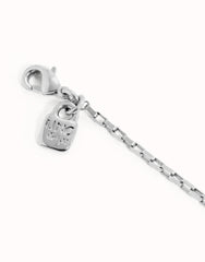 Short Link Chain Charm Necklace - Silver