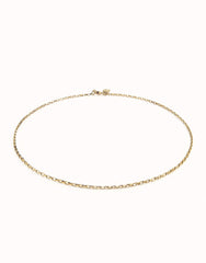 Short Link Chain Charm Necklace - Gold