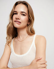 Short Link Chain Charm Necklace - Gold