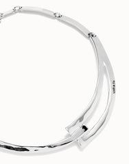 Sculpted Choker Necklace - Silver