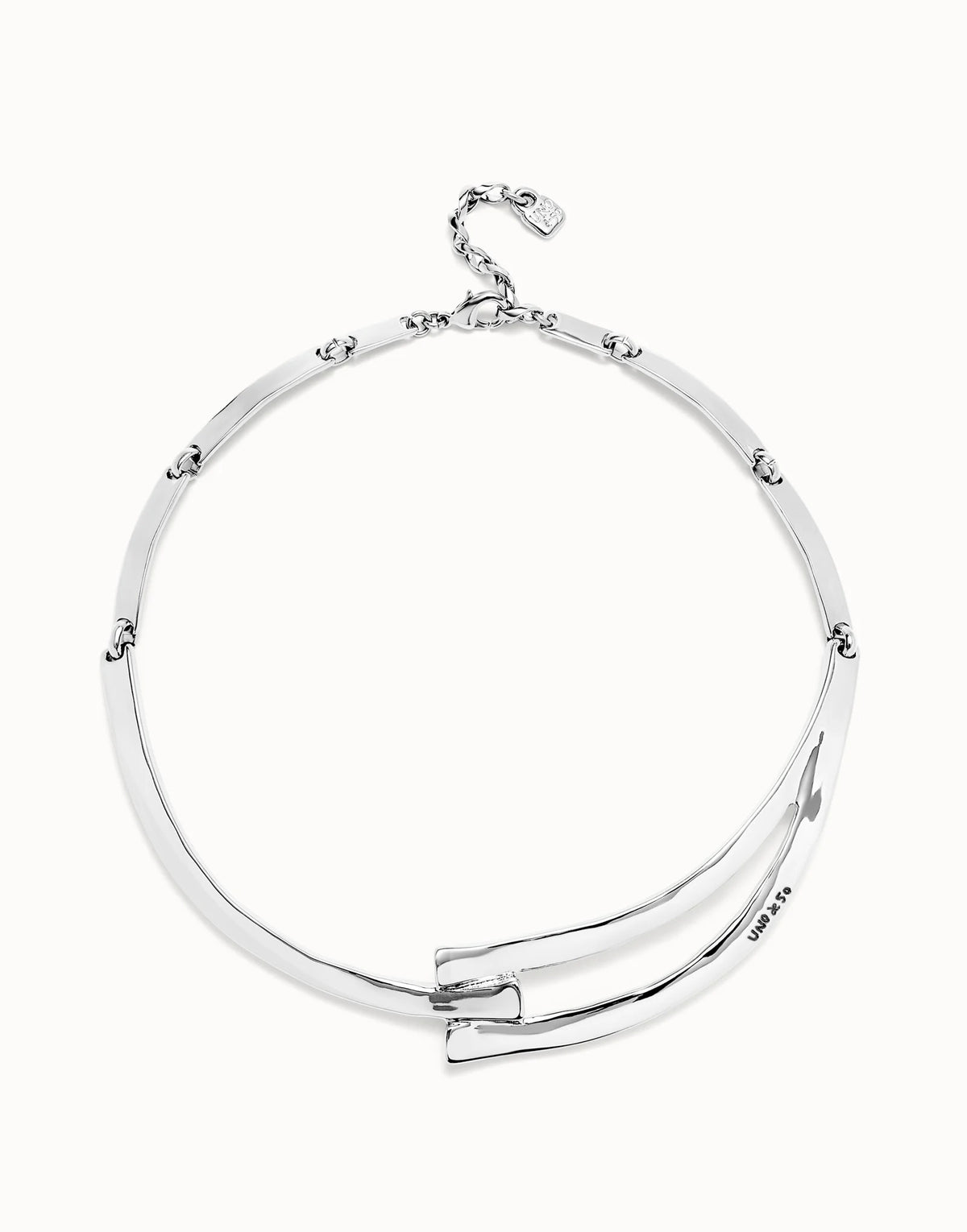 Sculpted Choker Necklace - Silver