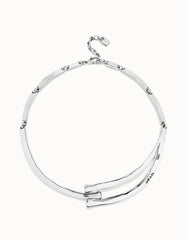 Sculpted Choker Necklace - Silver