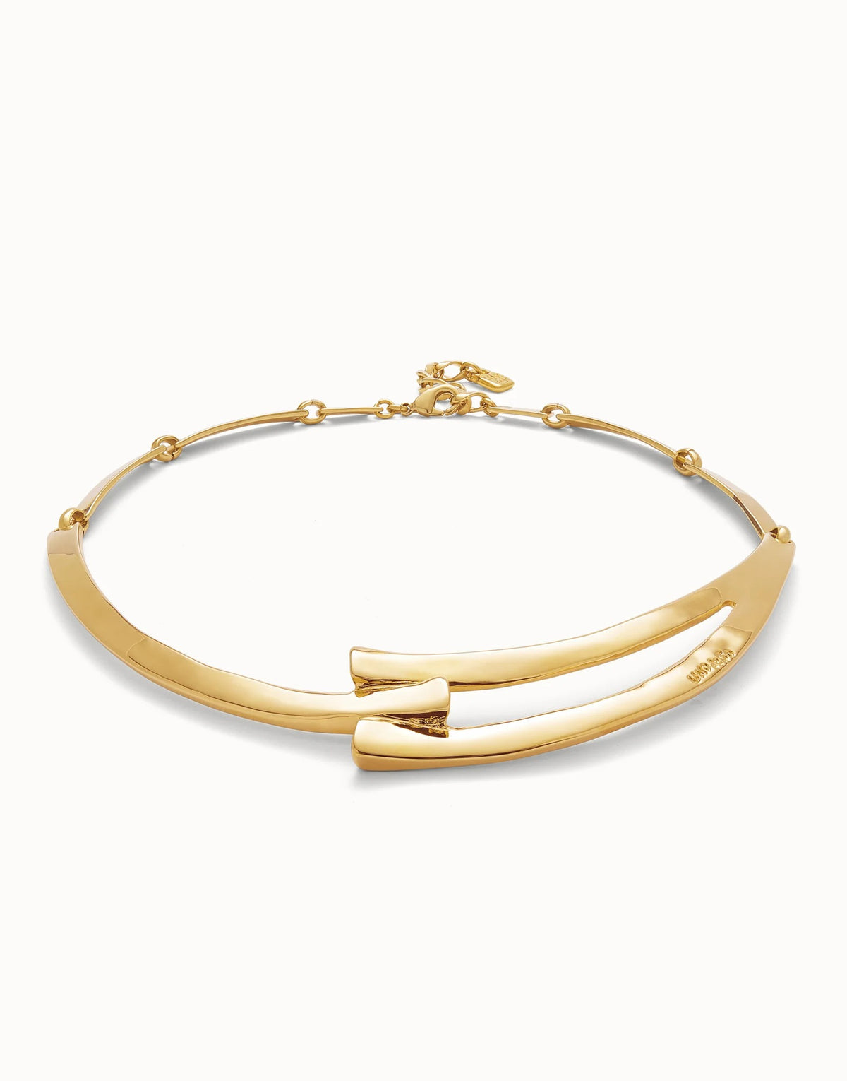Sculpted Choker Necklace - Gold