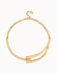 Sculpted Choker Necklace - Gold