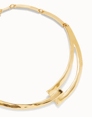 Sculpted Choker Necklace - Gold