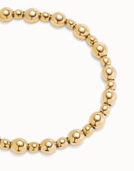 Beaded Short Necklace - Gold