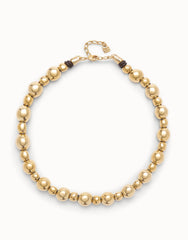 Beaded Short Necklace - Gold