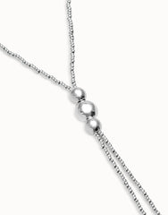 Long Bead Necklaces With Three Large Central Beads