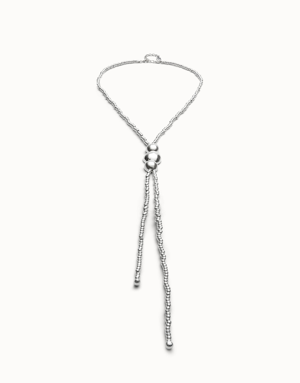 Long Bead Necklaces With Three Large Central Beads