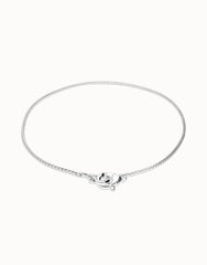 Necklace With Interlocked Carabiner Detail - Silver