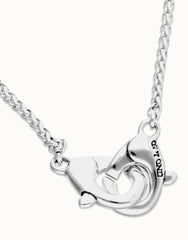 Necklace With Interlocked Carabiner Detail - Silver