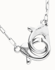 Necklace With Big Interlocked Carabiner Detail - Silver