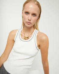 Necklace With Big Interlocked Carabiner Detail - Gold