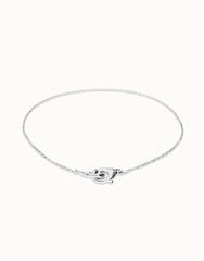 Necklace With Interlocked Carabiner Detail - Silver