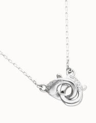 Necklace With Interlocked Carabiner Detail - Silver
