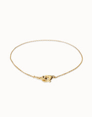 Necklace With Interlocked Carabiner Detail - Gold