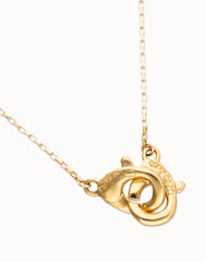 Necklace With Interlocked Carabiner Detail - Gold