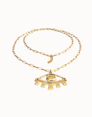 Long Necklace In Gold 18K With Big Eye Detail