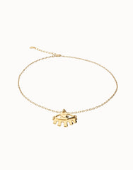 Short Necklace In Gold 18K With Small Eye Detail
