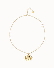 Short Necklace In Gold 18K With Small Eye Detail