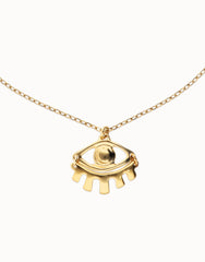 Short Necklace In Gold 18K With Small Eye Detail