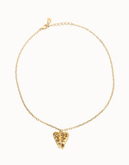Short Necklace Pleated In Gold 18K With Wings Detail